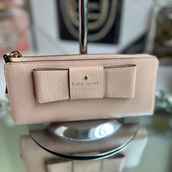 Kate Spade Pink Pebbled Leather Wallet - Picture 9 of 12